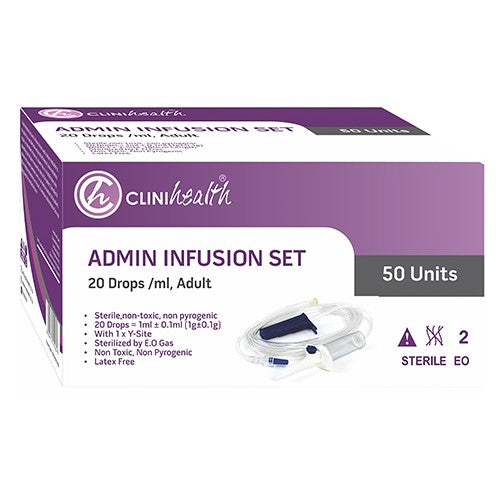 IV ADMIN SET ADULT DROPS 1Y CLINIHEA 50