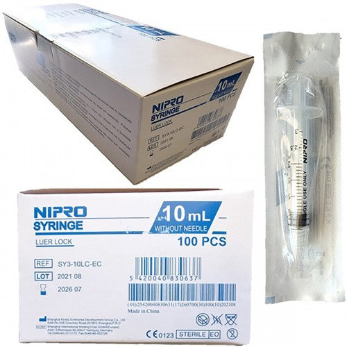 SYRI 3 PART- 10ML LUER LOCK NIPRO 100