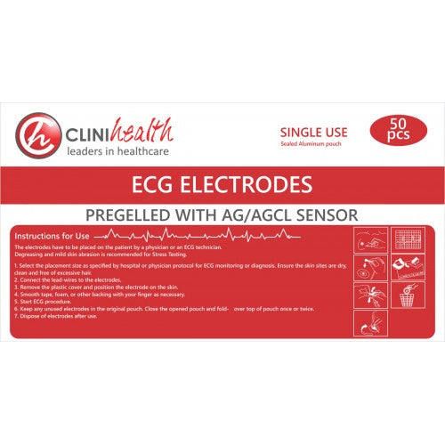 ECG ELECTRODES - PRE-GELLED ADULT