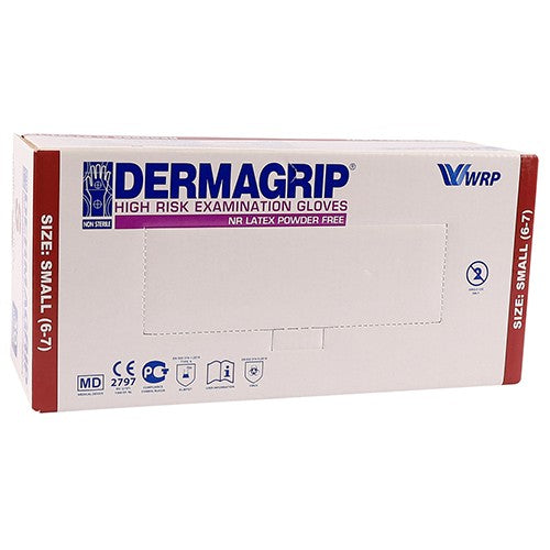 GLOVE EXAM LATEX HR DERMAGRIP SMALL 50