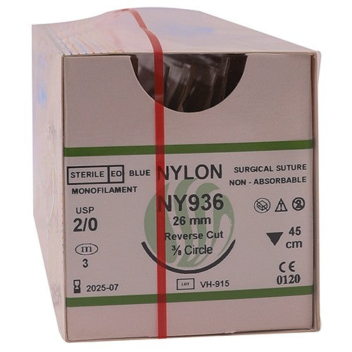 SUT NYLON 2/0 26MM RC 45CM NY936 12~