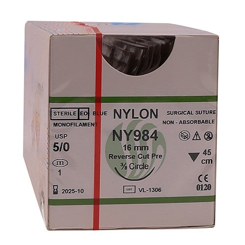 SUT NYLON 5/0 16MM RC 45CM NY984 12