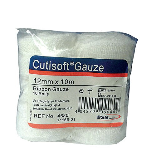 RIBBON GAUZE 12X10M NS CUTISOFT 10s