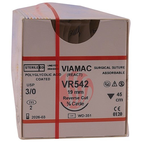 SUT VIAMAC 3/0 19MM RC 45CM VR542 12