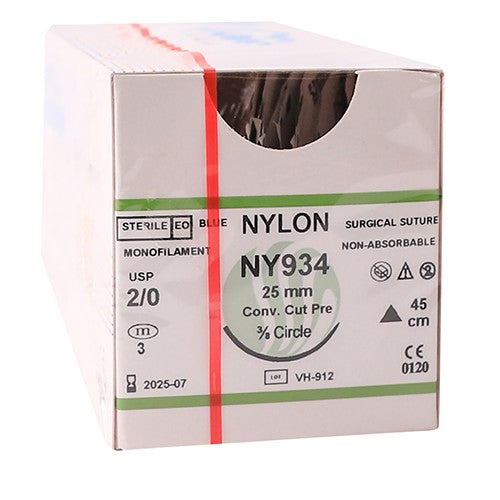 SUT NYLON 2/0 25MM CC 45CM NY934 12~