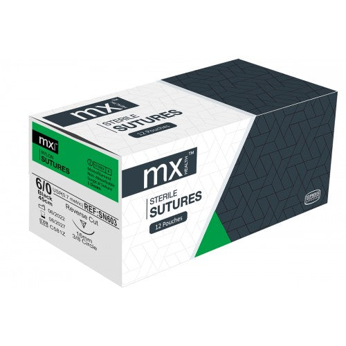 SUT MX NYLON 6/0 RC 3/8 16MM 12~