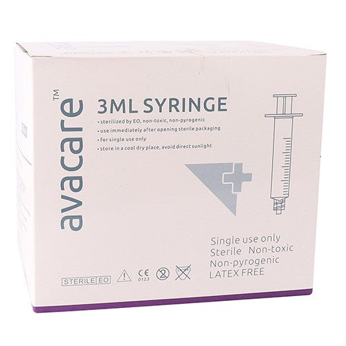 SYRI 3ML 3PART LUER LOCK AVACARE 100