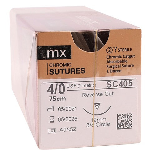 SUT MX CHROMIC 4/0 RC 19MM 12~