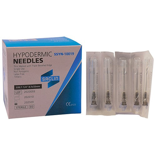 NEEDLE 22GX32MM SACLIN BLACK 100