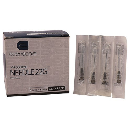 NEEDLE 22GX32MM ECONOCARE BLACK 100