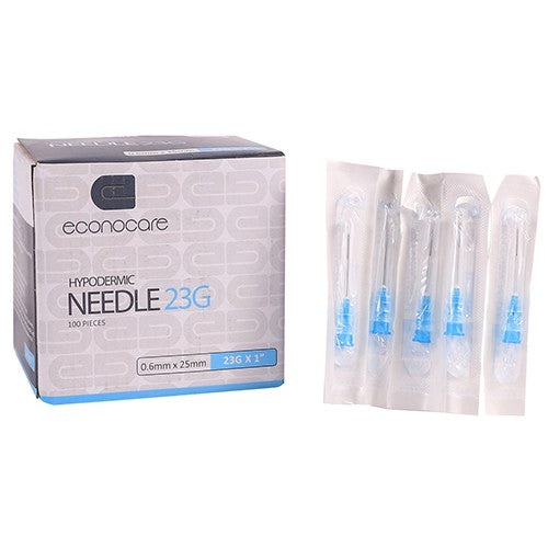 NEEDLE 23GX25MM ECONOCARE 100 BLUE