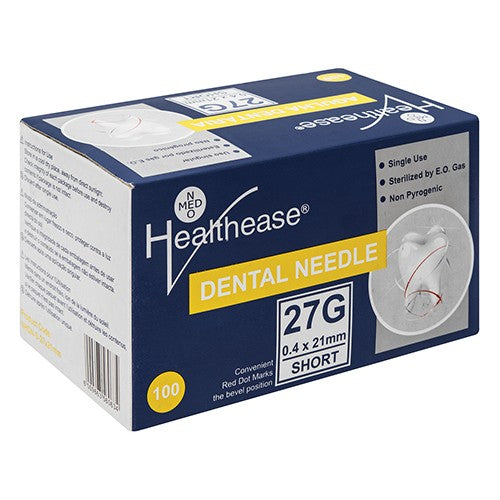 DENTAL NEEDLE 27GX21MM HEALTHEASE 100