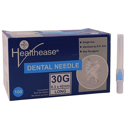 DENTAL NEEDLE 30GX42MM HEALTHEASE 100