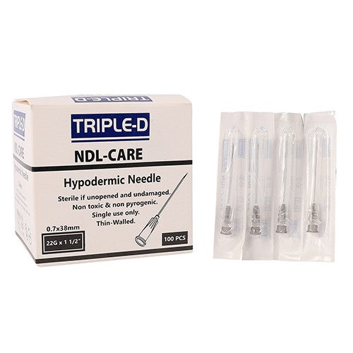 NEEDLE 22GX38MM NDL-CARE 100 BLACK