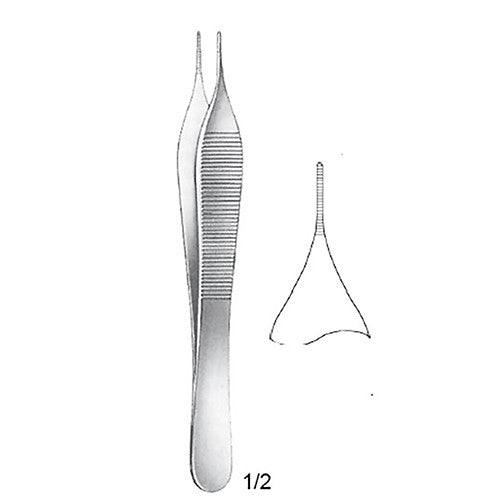 FORCEP ADSON MICRO DIS NON-TOOTHED 12CM