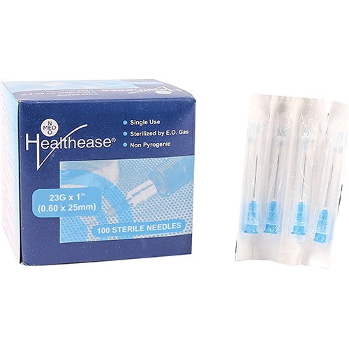 NEEDLE 23GX25MM HEALTHEASE 100 BLUE