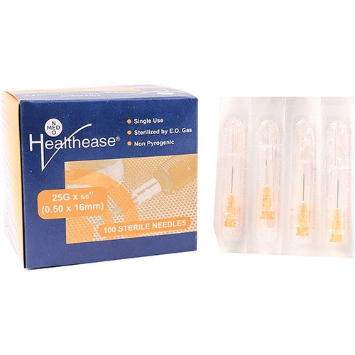 NEEDLE 25GX16MM HEALTHEASE ORANGE 100