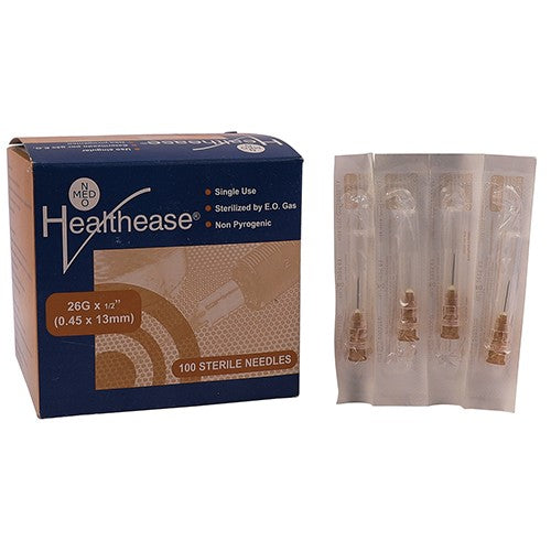 NEEDLE 26GX13MM HEALTHEASE BROWN 100