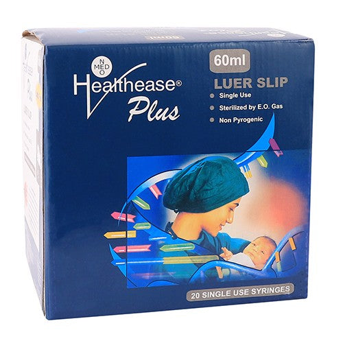 SYRI 50/60ML L/SLIP 3P LF HEALTHEASE 20