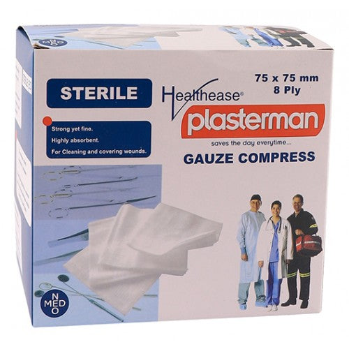 GAUZE 75X75X8PLY STE HEALTHEASE 20X5