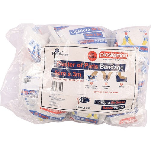 PLASTER OF PARIS BANDAGE H/E 5CMX3M 12~