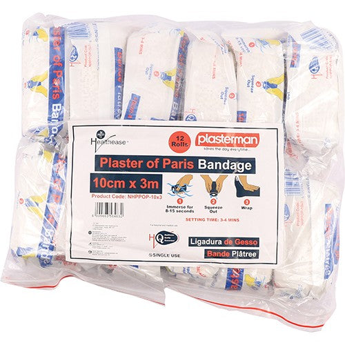 PLASTER OF PARIS BANDAGE H/E 10CMX3M 12~