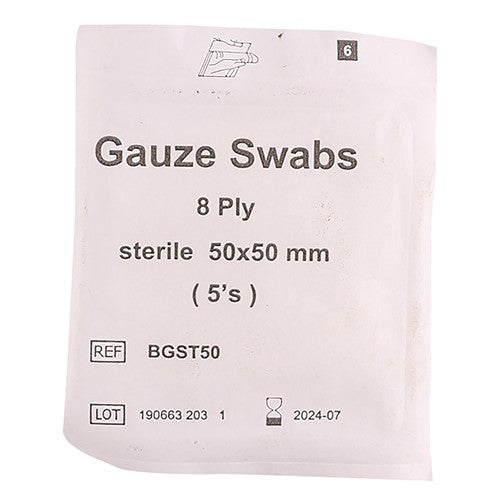 GAUZE 50X50X8PLY STE LEVTRADE 5 1