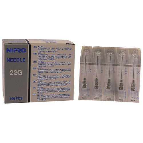 NEEDLE 22GX38MM NIPRO 100 BLACK