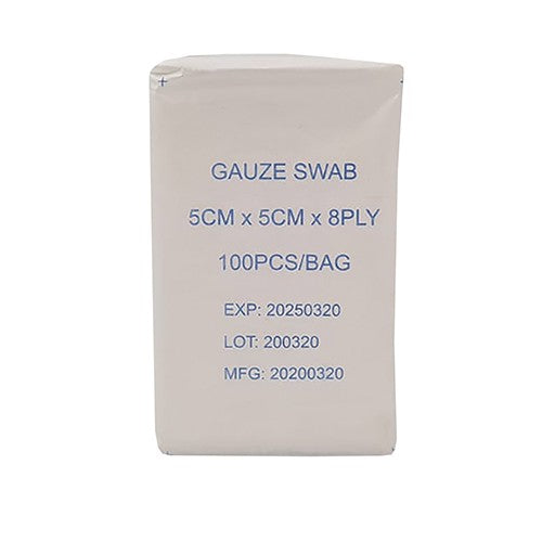 GAUZE N/S 5X5CM 8PLY MEDISTAR 100s