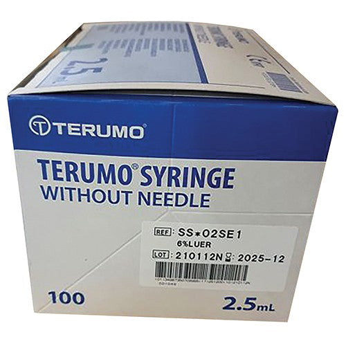 SYRI 2.5ML LUER SLIP CENTRIC TERUMO 100